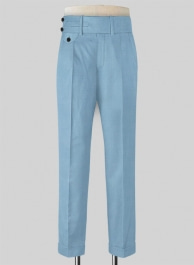 Napolean Taj Blue Double Gurkha Wool Trousers