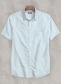 Light Blue Stretch Poplene Shirt - Half Sleeves