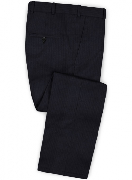 Herringbone Wool Blue Suit