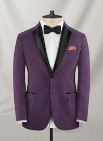 Napolean Purple Wool Tuxedo Jacket