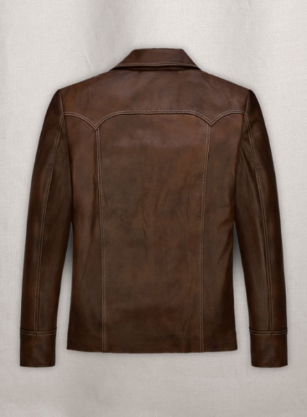 Spanish Brown Brad Pitt Fight Club Leather Jacket