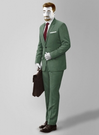 Napolean Moss Green Wool Suit