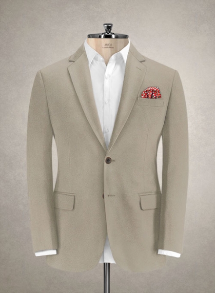 Italian Stone Khaki Cotton Stretch Jacket