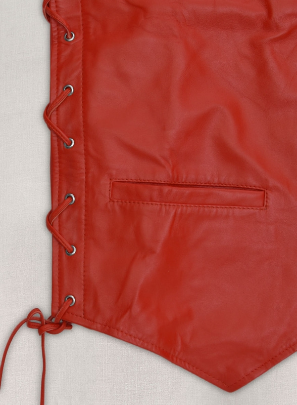 Red Leather Vest # 307 - Click Image to Close