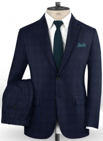 Napolean Fissa Blue Wool Suit