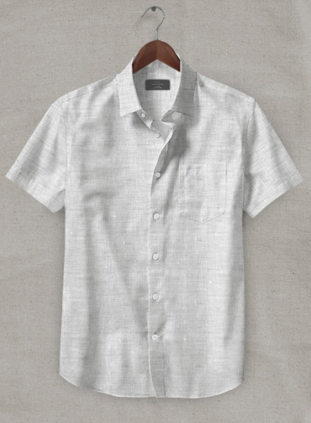 Dublin Gray Linen Shirt - Half Sleeves