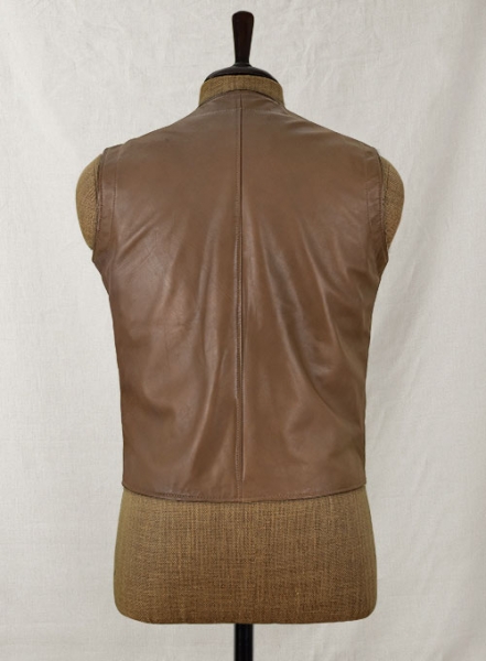 Shawl Lapel Leather Vest