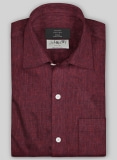 Solbiati Maroon Linen Shirt