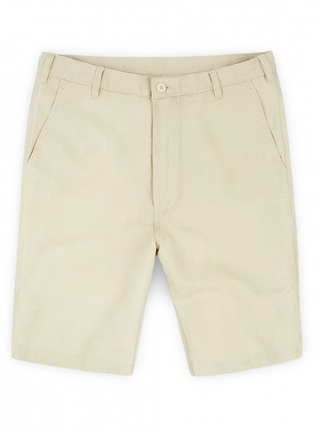 Safari Fawn Cotton Linen Shorts