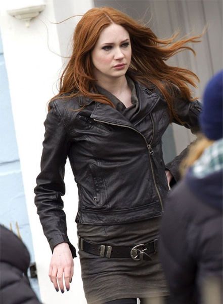 Karen Gillan Leather Jacket