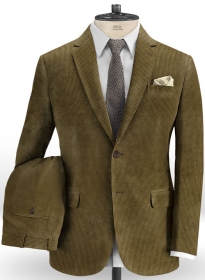 Italian Beige Thick Corduroy Suit