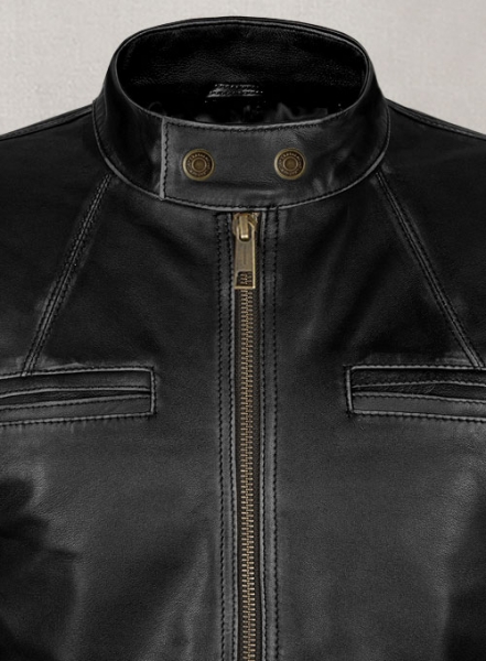 Rubbed Black Zac Efron 17 Again Leather Jacket