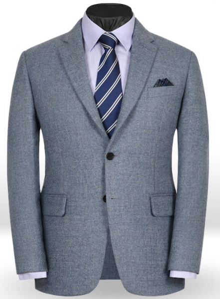 Vintage Rope Weave Spring Blue Tweed Suit - Special Offer