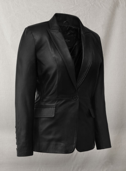 Scarlett Johansson The Winter Soldier Leather Blazer