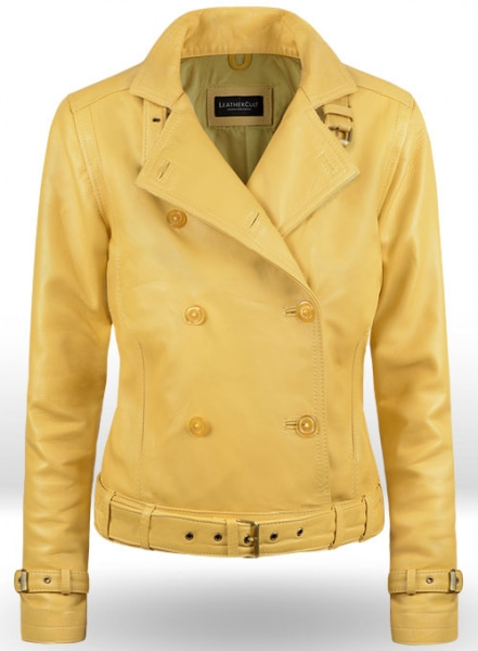 Yellow Captain America Scarlett Johansson Leather Jacket