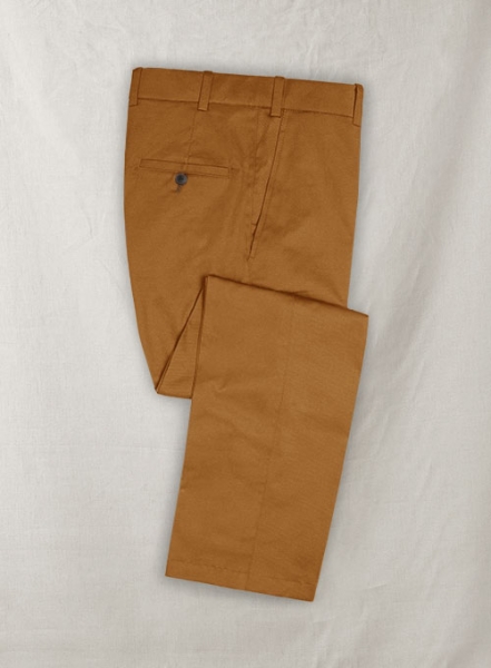 Italian Vivid Tan Cotton Pants