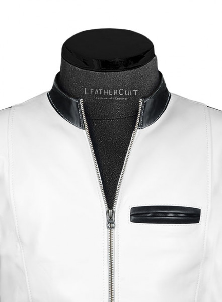 White The Dragon Leather Jacket