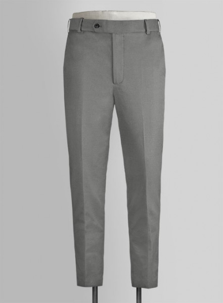 Gray Feather Cotton Canvas Stretch Suit