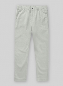 Easy Pants Light Gray Cotton Canvas