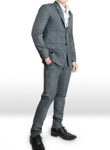 French Blue Tweed Suit