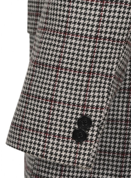 Vintage Checks Houndstooth Tweed Double Breasted Jacket