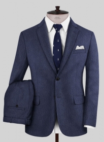 Steel Blue Flannel Wool Suit