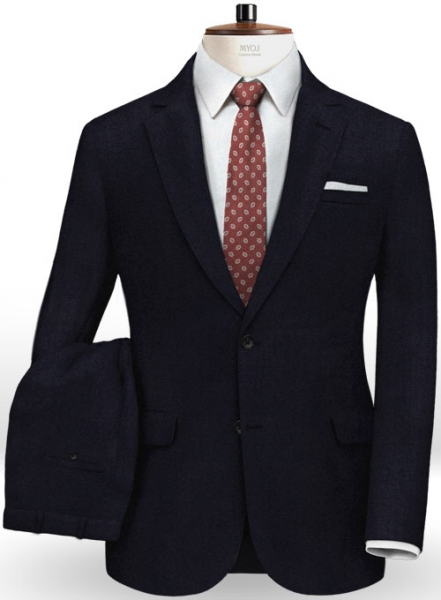 Italian Dark Navy Wool Suit