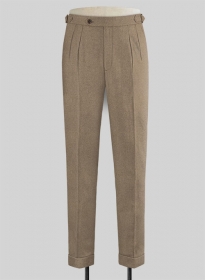 Light Weight Light Brown Highland Tweed Trousers