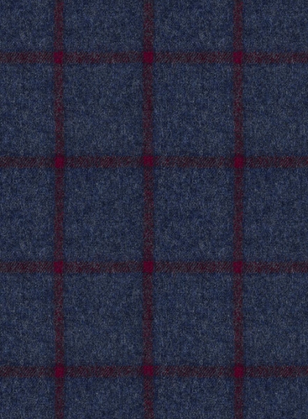 Italian Wool Cashmere Mardio Blue Checks Jacket