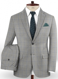 Napolean Pane Gray Wool Suit