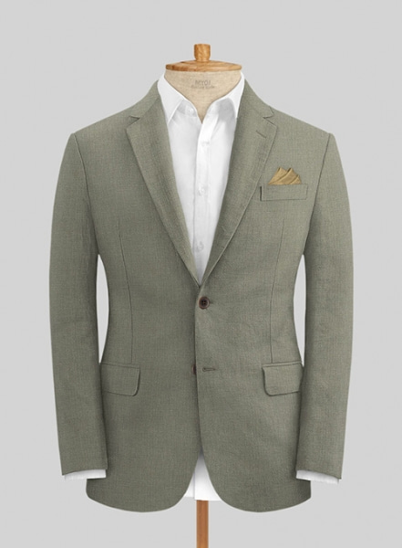 Sage Green Pure Linen Jacket