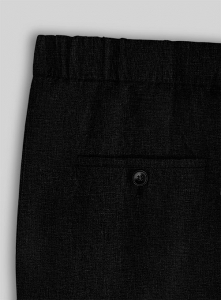 Easy Pants Pure Black Linen