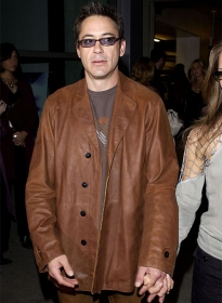 Robert Downey Jr Leather Blazer #2