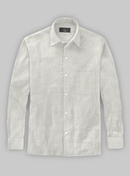 Barn Beige Cotton Linen Shirt - Full Sleeves