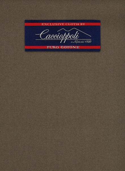 Caccioppoli Cotton Gabardine Dark Brown Pants