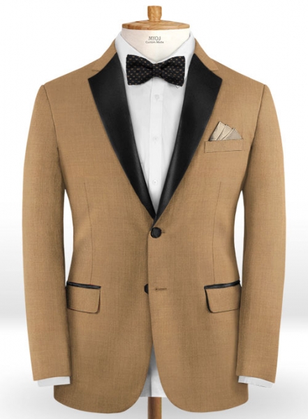 Napolean Tan Wool Tuxedo Jacket