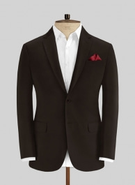 Italian Dark Brown Cotton Stretch Jacket