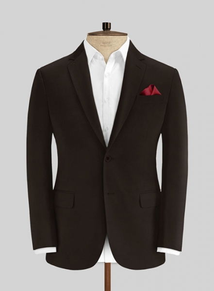 Italian Dark Brown Cotton Stretch Jacket