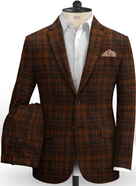 Harris Tweed Tartan Rust Suit