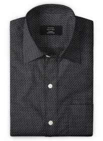 Giza Cinco Black Cotton Shirt - Full Sleeves