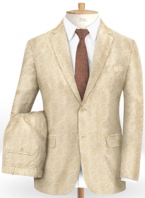 Big Paisley Beige Wool Suit