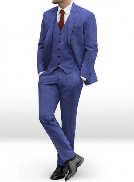 Napolean Chok Royal Blue Wool Suit