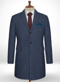 Empire Blue Tweed Overcoat