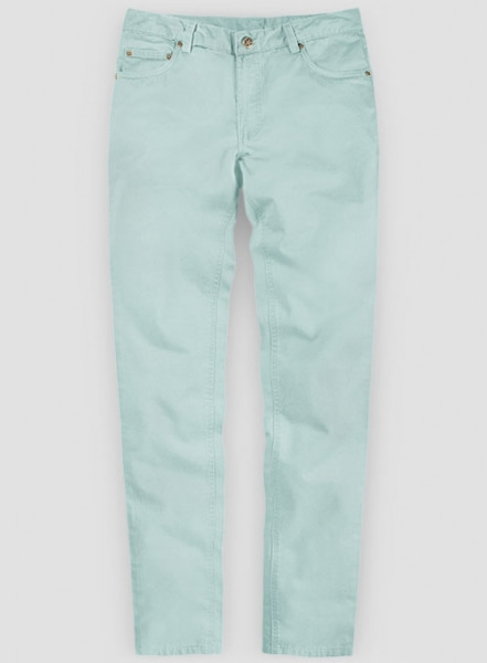 Stretch Summer Sea Blue Chino Jeans