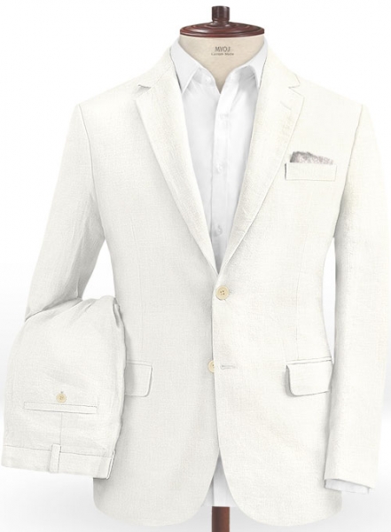 Italian Tropic Cream Linen Suit