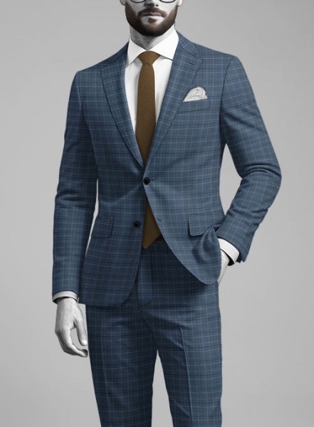 Napolean Tonia Blue Wool Suit