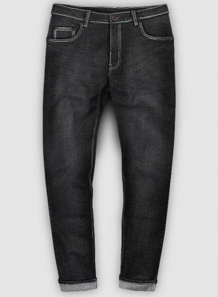 Logan Black Stretch Hard Wash Whisker Jeans - Look #579