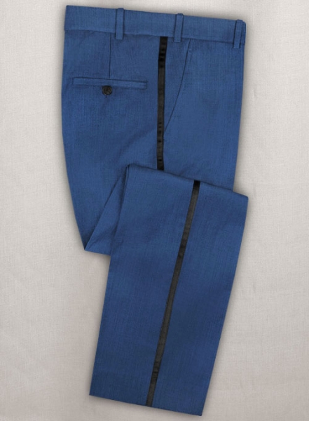 Napolean York Blue Wool Tuxedo Suit