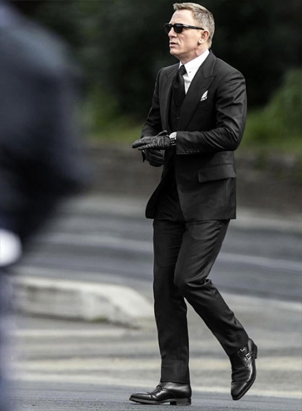 James Bond Black Wool Suit