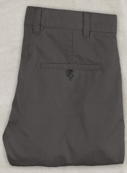 Charcoal Gray Stretch Chino Pants